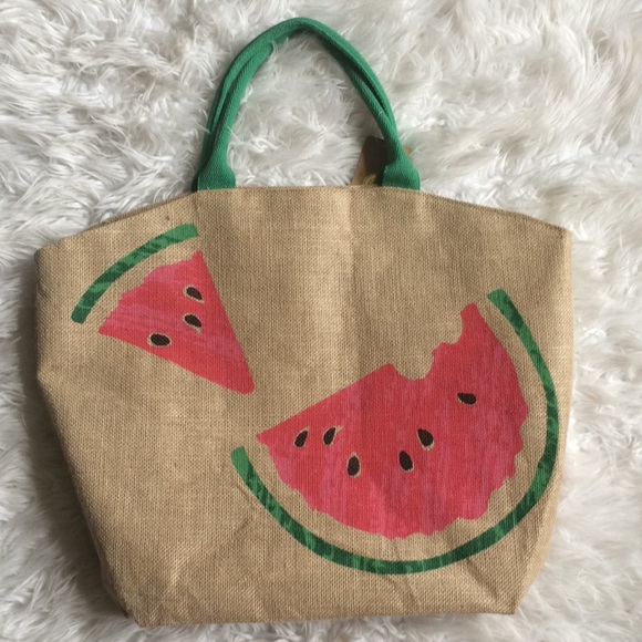 New Tri-Coastal watermelon beach tote bag - Picture 1 of 4
